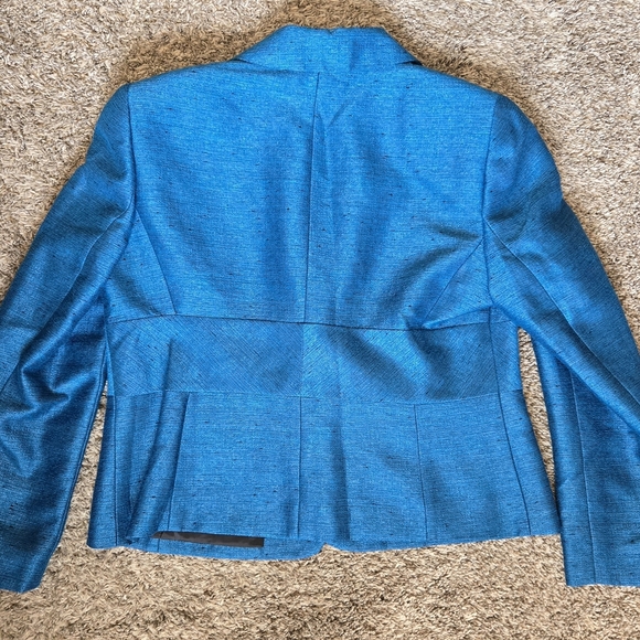 Kasper Petite Teal Textured Suit Separate Jacket 12P - Picture 6 of 7